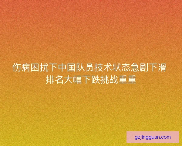 伤病困扰下中国队员技术状态急剧下滑 排名大幅下跌挑战重重